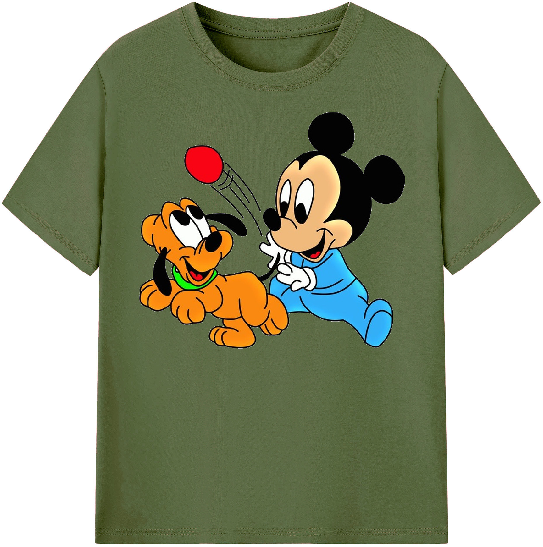 （画像用） ミッキーマウス Mickey Mouse 綿100％半袖Tシャツ（フロントプリント）